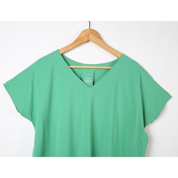 J. Jill Luxe Supima Cotton Pleat-Back Tee Large - Picture 3 of 7